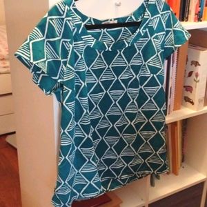 Teal short sleeve top